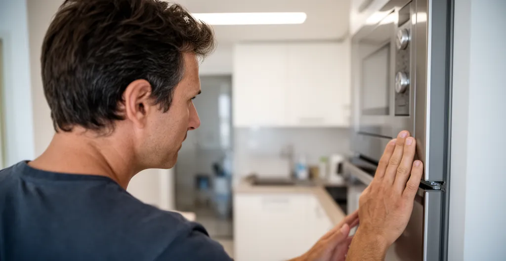 Inspection de la cuisine équipée d'un appartement en station de ski